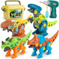 Miniatyrbillede 1 af 6: Adskil dinosaurlegetøj med elektrisk boremaskine, acsengery konstruktionslegetøj til børn omfatter