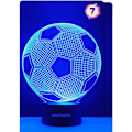Miniatyrbild 1 av 8: 3D fotbollslampa presenter för pojkar, flickrum, nattlampa T