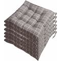 6-pack 40x40cm Stolsdynor, Dekorativa Trädgårdsdynor med 12 Sydda Mönster, Polyester, Olika Designer