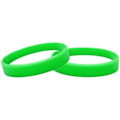 Miniatyrbild 1 av 2: Silikonarmband, 10-pack, ungdomsstorlekar (Grön)