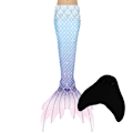 Pikkukuva 1 / 2: Lapset Aikuiset Uinti Mermaid Tail with Monofin vaaleansininen light blue 110