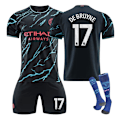 Miniatyrbillede 1 af 8: 23-24 Manchester City Andet Udebane Nr. 9 Harland Trøje 17 De Bruyne 47 Foden Fodboldsæt NR.17 DEBRUYNE NR.17 DEBRUYNE XS NO.17 DEBRUYNE XS