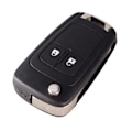 Miniatyrbillede 3 af 5: Flip fjernbetjening nøgle etui 2 knapper HU100 til Opel Sort one size