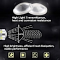 Miniatyrbillede 3 af 5: 2 stk. 1157 Bay15d LED-bilpære Hvid 900lm Super Bright LED-baklygte 12v (FMY)