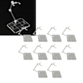 Miniatyrbild 2 av 7: 10 set actionfigur stativ transparent akryl anime figur display stativ stöd hållare bas