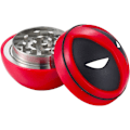 Miniatyrbilde 1 av 7: Deadpool Grinder Krydderkvern, Urtekvern med 2\" Pollenfanger, Holdbar Sink-Legering, for Urter, Pollen, Blomster, Sort Gaveeske
