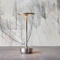 Miniatyrbild 7 av 7: Sladdlös I-formad metallisk bordslampa med touchsensor, 3 färger dimbar laddningsbar skrivbordslampa Gold+Silver 2pcs