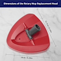 Miniatyrbillede 4 af 5: Spinnmopp udskiftningsbasehoved til Vileda moppe, trekant spindemoppehoved skive til Vileda let vridmoppe - Plastfodral skive case Del