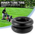 Miniatyrbild 3 av 5: 2-pack 2.80/2.50-4 tums innertub med böjd TR87 ventil för sparkcyklar, gräsklippare, skottkärror [dB} Svart Black