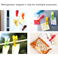 Pikkukuva 3 / 10: Magneettiset pidikkeet metallijousella Jääkaappi Pakastinpussi Resepti Paperiliittimet oletus