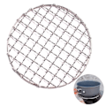 Miniatyrbillede 5 af 5: BBQ Grill Net Rustfrit Stål Mesh Rack Rist Vandretur Grill Hi Sølv Firkantet