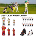 Miniatyrbild 7 av 9: Golfklubbs huvudskydd Golf Wood Cover SVART L-TYPE L-TYPE Svart L-typ-L-typ Black L-Type-L-Type