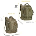 Pikkukuva 5 / 5: 60L Suuri Sotilastaktinen Reppu Armeijan Molle Hyökkäysreppu Miesten Reput Matkustaminen Leirintä Metsästys Vaellus Laajennettava Reppu -1 MUSTA MULTICAM BLACK MULTICAM