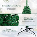 Miniatyrbilde 3 av 5: Juletre Kunstig juletre for juledekorasjon PVC-materiale med metallstativ Naturgrønn (1,5M)