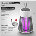Miniatyrbild 1 av 5: Myggdödande lampa Lågt brus Låg strålning USB-laddning Multifunktionell bärbar mygglampa för hemcamping[Laddningsmodell] Standard Edition - Grå Standard Edition - Gray USB+plug (adapter)