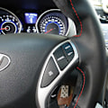 Miniatyrbild 3 av 8: Svart konstläder handsytt överdrag för Hyundai Elantra 2011-2016 Avante I30 2012-2016