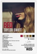 Pop-sångare Canvas Poster för Taylor Swift För Rum Estetisk Canvas Väggkonst Sovrum RED 20*30CM RED 20*30CM