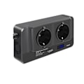 Pikkukuva 3 / 5: 200w auton invertteri, jännitteenmuunnin 12v - 220v älykkäällä ajannäytöllä LCD, 2 pistorasiaa ja 4 USB c