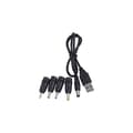 Universal DC til USB Kabel 2.0 2.5 3.0 4.0 5.5 5 i 1 Multi Oplader Kompatibel med Flere Enheder