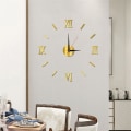 Miniatyrbild 5 av 8: 3D självlysande väggklocka Ramlös akryl DIY digital klocka vägg Silver No Luminous