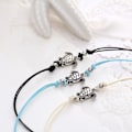Pikkukuva 2 / 5: 3 väriä Vintage Wax Rep Turtle Anklet Armband Ancient