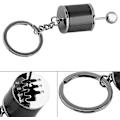 Miniatyrbilde 3 av 10: Bilskifter nøkkelring, automatisk girskifter modell nøkkelring girformet metall (4,05 x 1,61 x 0,8 tommer) (Sølv) Sølv Silver