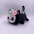 Miniatyrbillede 1 af 5: Meemeows Mad Aphmau Kat Dukke Plys Legetøj Plys Dukker Donut 25cm , ; Sake Skull