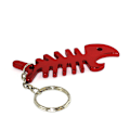 Miniatyrbillede 1 af 2: Nøglering - Flaskeåbner - Fiskeben - Rød Red
