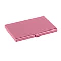 Glatt aluminiumskortholder - Rosa - Lommebok Pink