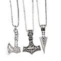 Pikkukuva 2 / 2: Kaulakoru - Viikinki - Thorin vasara - 60 cm kaulakoru MetalLook Viking Tors Hammare