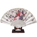 Miniatyrbillede 1 af 2: Solhat - Blomster i chiffon med plastikbase - Hvid White