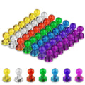 Pikkukuva 1 / 2: Jääkaappimagneetti - Pushpin-magneetti - Akryyli - 7kpl Multicolor