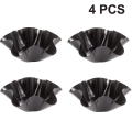 Miniatyrbilde 1 av 5: Auperto 4 stk bølgete bakeformer, uvanlige bakeformer, kakeform med non-stick belegg, 6 tommers karbonstål blomsterformet bakebrett