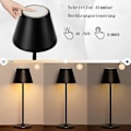Miniatyrbild 3 av 5: Sysy bordslampa sladdlös, LED bordslampa batteri dimbar touch switch & laddningsbar USB-C, aluminium bordslampor svart 3W 3000K varmvit, IP44 vattentät bordslampa utan sladd för inomhus och utomhus