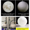 Miniatyrbillede 5 af 5: 3D Måne Lysekrone Måne Loft Lysekrone Måne Loftlampe Planet Pendellampe Måne