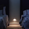 Miniatyrbilde 4 av 8: Guide light dobbel stikkontakt veggplate LED firkantet bevegelsessensor