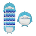 Miniatyrbillede 1 af 6: Stor sovepose til børn, blød varm pude, enhjørning legetøjsgave, flere valgmuligheder Blue shark model Medium size length 160cm