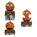 Miniatyrbilde 5 av 6: Halloween Gresskar Dekorasjon Skummel Dekorasjon Gresskar med åpen munn