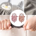 Miniatyrbild 5 av 5: Cartoon hängande handduk (2-pack) - Korallfleece handduk med sugkopp krok - Mycket absorberande supermjuk tjock handduk