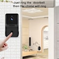 Miniatyrbillede 2 af 5: Trådløs Videodørklokke med 1080P High Definition Intelligent Visuel Overvågning