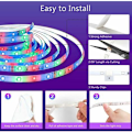 Miniatyrbillede 5 af 5: Smart Bluetooth LED-lysstrimmel 5m Ws2812b - Med fjernbetjening + app, synkroniser med musikrytme/funktion