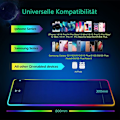 Miniatyrbillede 3 af 7: GIM RGB Gaming Musemåtte 10W Musepad LED 800x300x4mm 14 lystilstande med 10W
