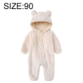 Miniatyrbild 2 av 6: Nyfödd Fleece Huvtröja Långärmad Onesies 90cm