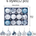 Miniatyrbild 4 av 4: 12-delad julgranskulset, julgranskulor, julgranskulset, 6 cm, uns