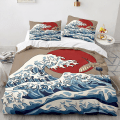 Miniatyrbild 1 av 2: Fsh01# 3D Hemtextilier Sängkläder Ukiyo-e Serie Geisha Japansk Påslakan Lakan Tre Delar Set