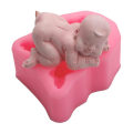 Miniatyrbilde 3 av 5: 3D sovende baby silikonform engel fondantformer for kakepynt dekorasjonsutstyr for sjokolade godteri mousse