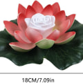 Miniatyrbillede 5 af 5: Kunstig flydende vandlilje lotus pool lys LED flydende lotus vandlilje til T