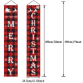 Miniatyrbilde 6 av 6: Ønske God Jul Dekorasjoner Banner Jul Veranda Skilt Rød Rutete