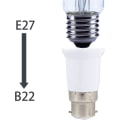 Miniatyrbild 3 av 5: 15 st B22-sockeladapter till E27, baslampkonverter, lampsockeladapter för LED-lampor