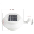 Miniatyrbilde 3 av 5: Pakke med hvite solcelledrevne vegglamper for takrenne, sti, trapper, spotlight for tak, uteplass, hage, gårdsplass